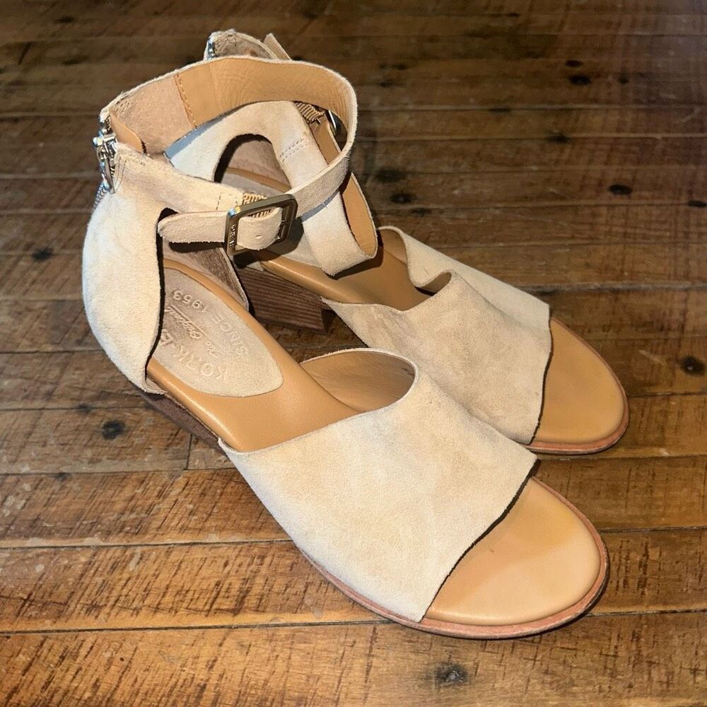 Korkease strappy ankle block heeled size 9 sandals